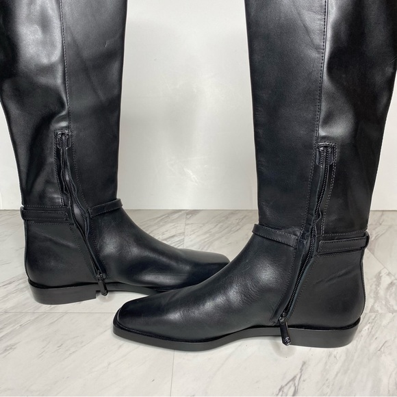 Sam Edelman Clive Black Black Leather Square Toe Tall Boot 7M - Picture 6 of 15